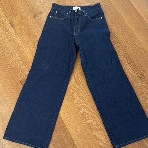 SLVRLAKE Dark Blue Selena wide-leg jean